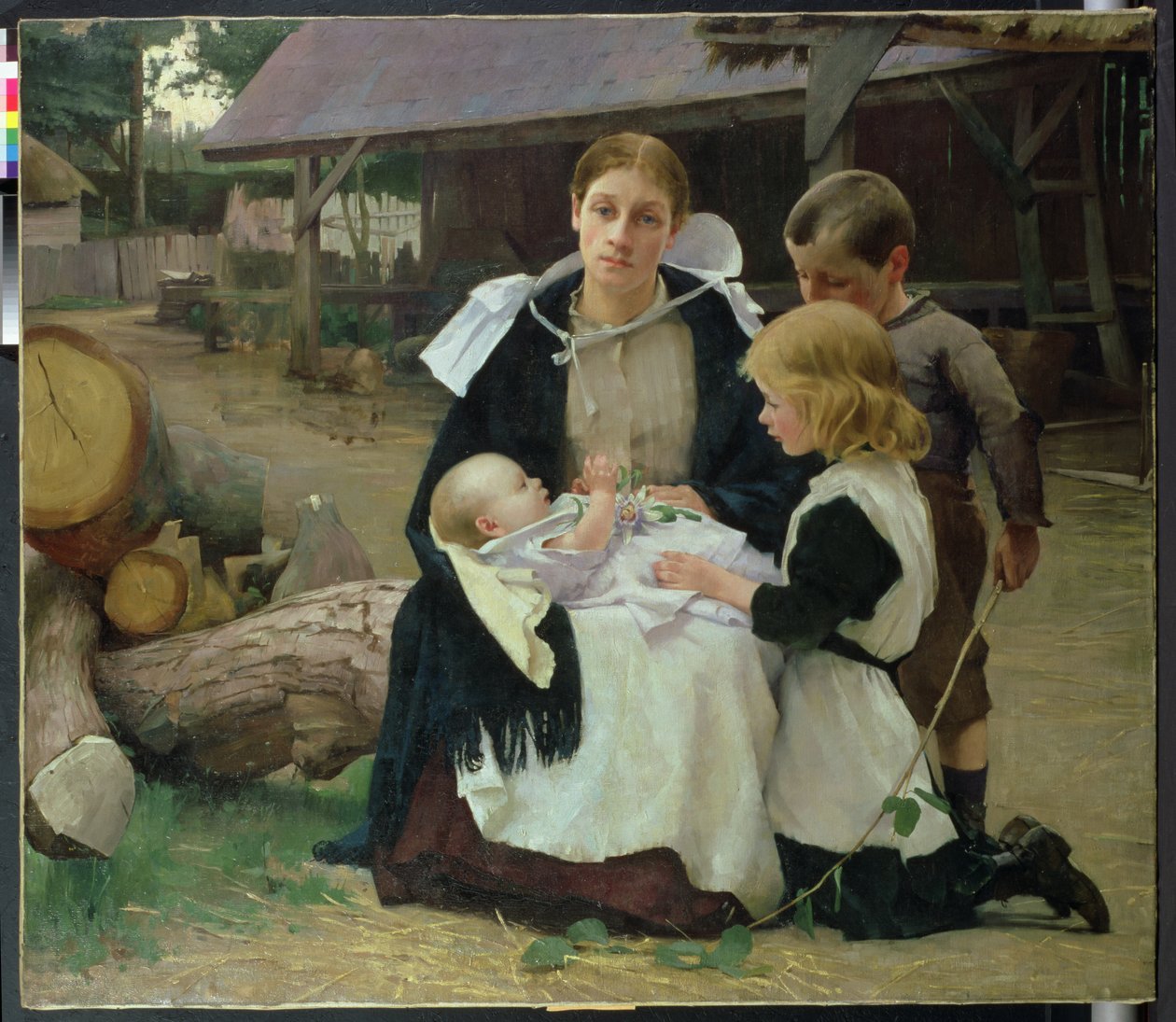 Das neue Baby, ca. 1886-88 von Alexander Mann