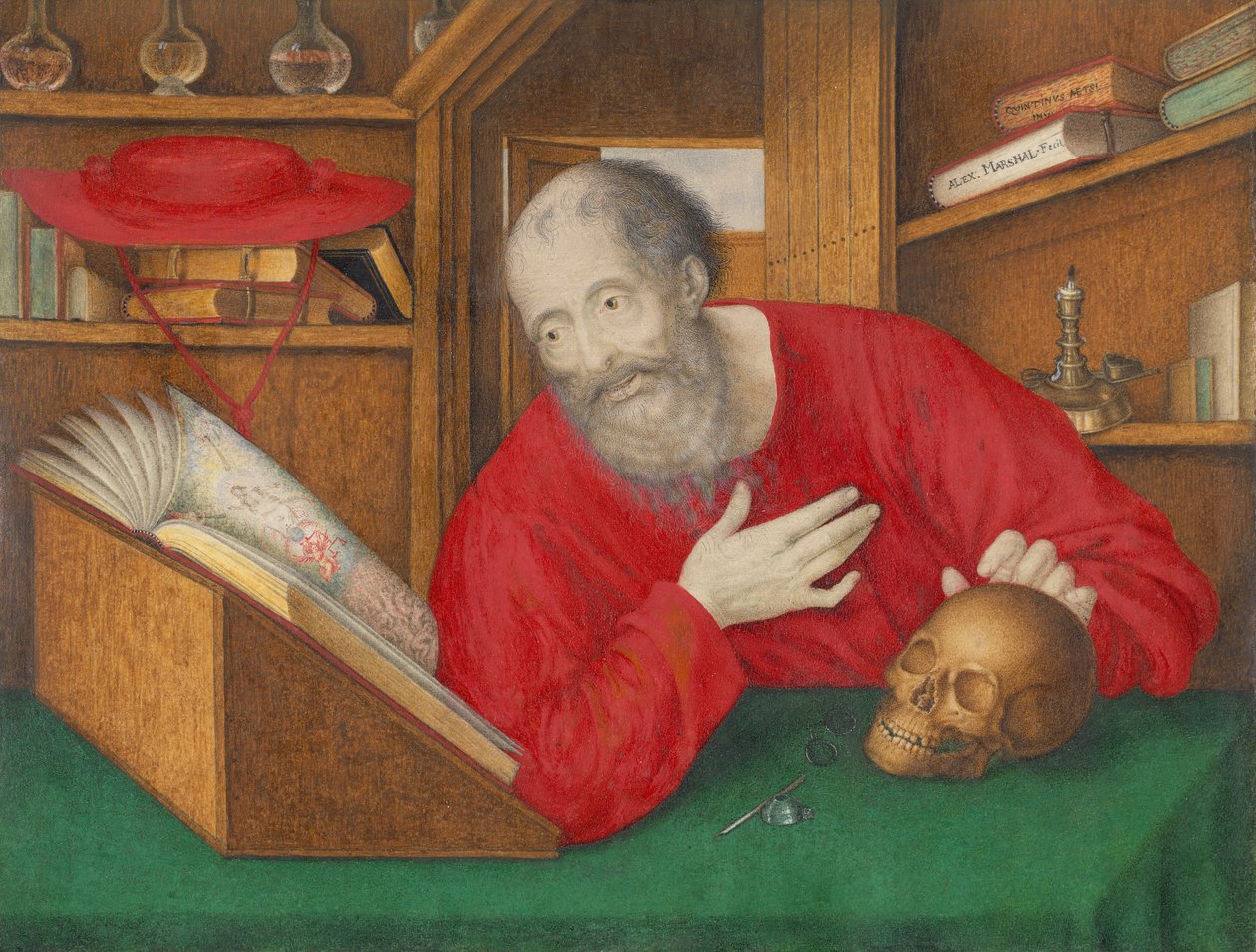 St. Hieronymus in seinem Studierzimmer von Alexander Marshal