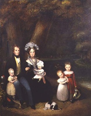 Familiengruppe oder Konversationsstück, ca. 1840 von Alexander Nasmyth