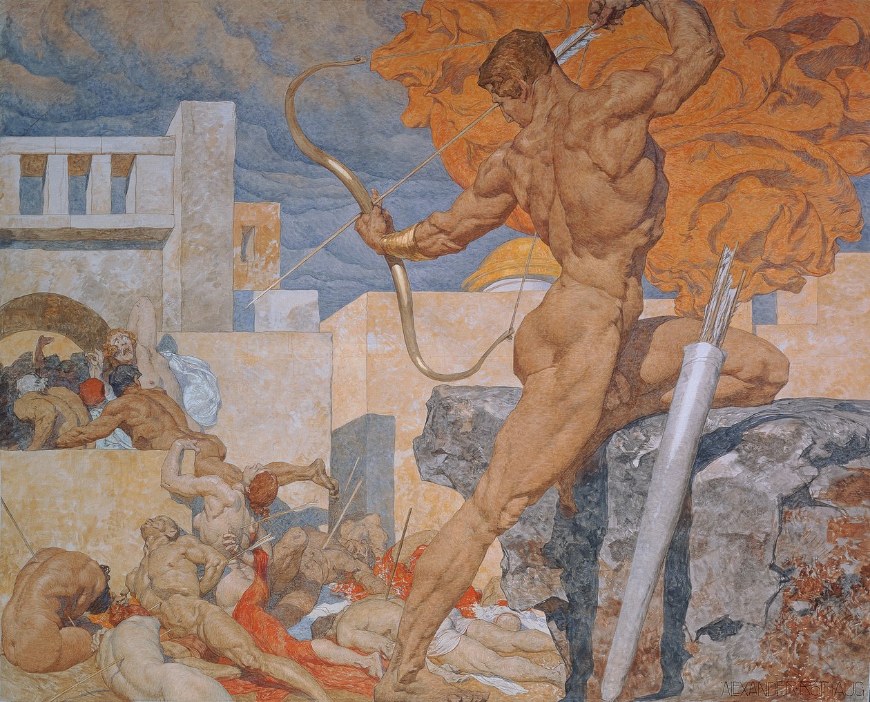 Apollo, die Pestpfeile aussendend von Alexander Rothaug