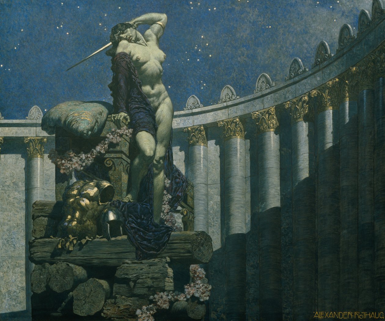 Dido auf dem Scheiterhaufen, 1935 von Alexander Rothaug