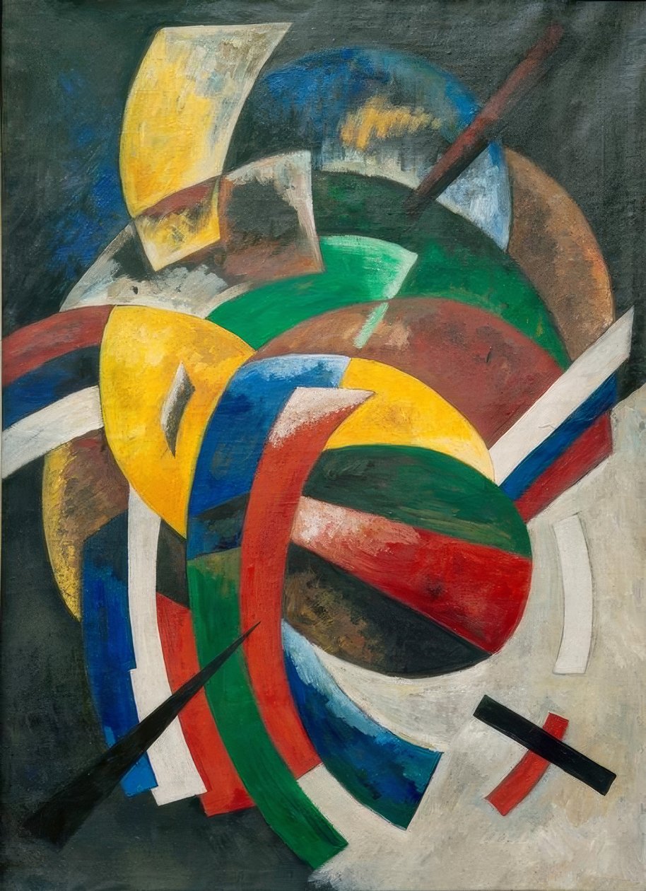 Farbdynamik (Blau-Weiß-Rot) von Alexandra Alexandrowna Exter