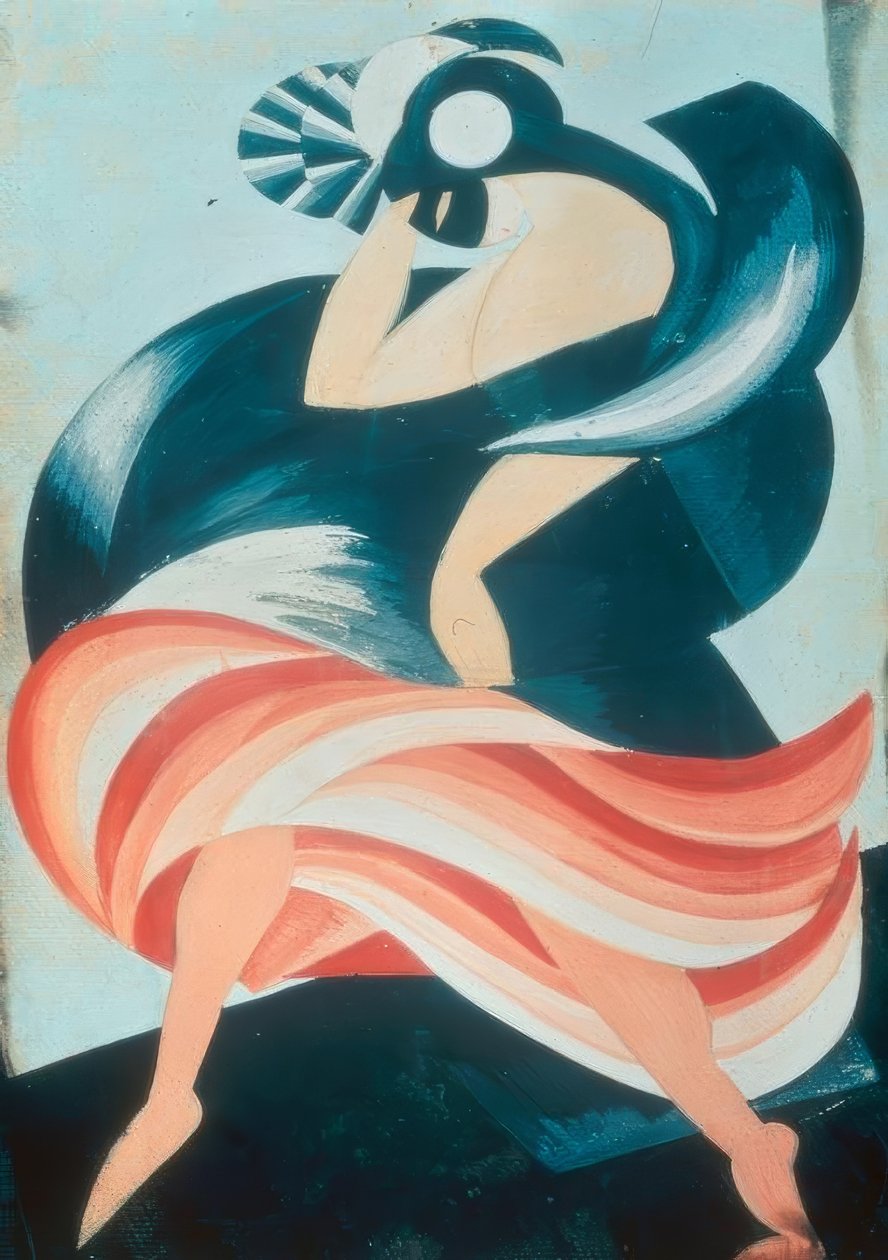 Figurine der 3. weiblichen Maske von Alexandra Alexandrowna Exter