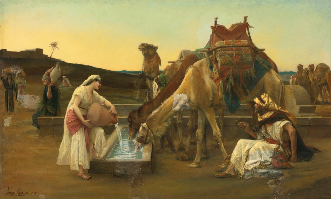 Rebecca und Eliézer von Alexandre Cabanel