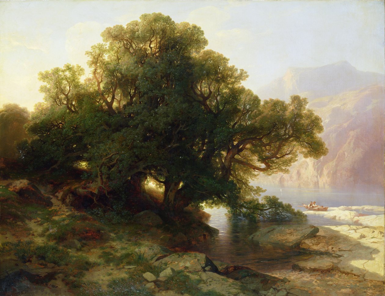 Blick auf den Thunersee, 1854 von Alexandre Calame