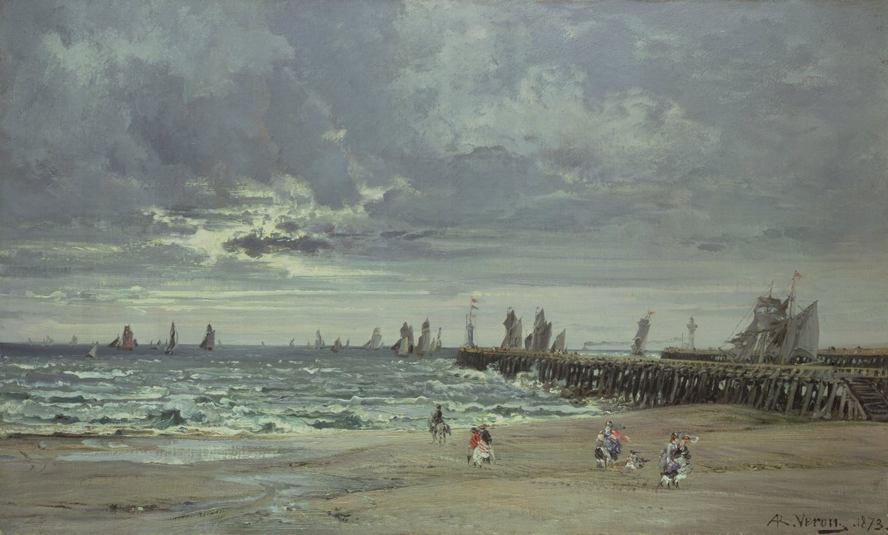 Das Meer bei Boulogne, 1873 von Alexandre Rene Veron