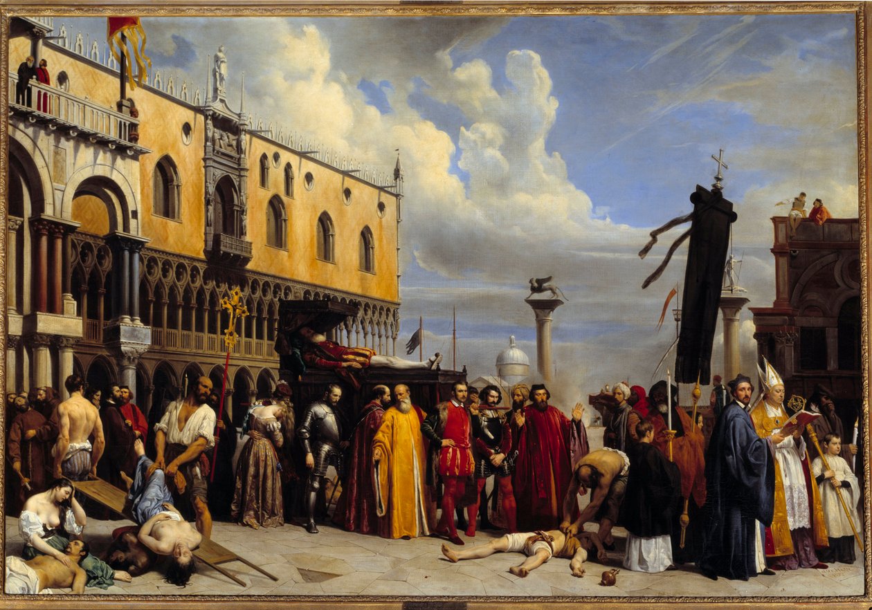 Begräbnis Ehren für Tizian von Alexandre Jean Baptiste Hesse