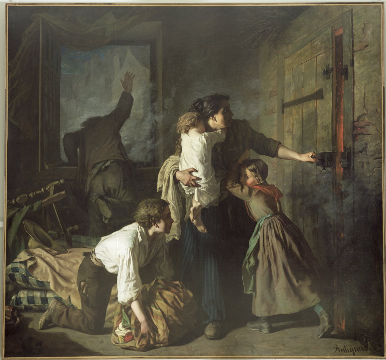 Das Feuer, 1850 von Alexandre Antigna