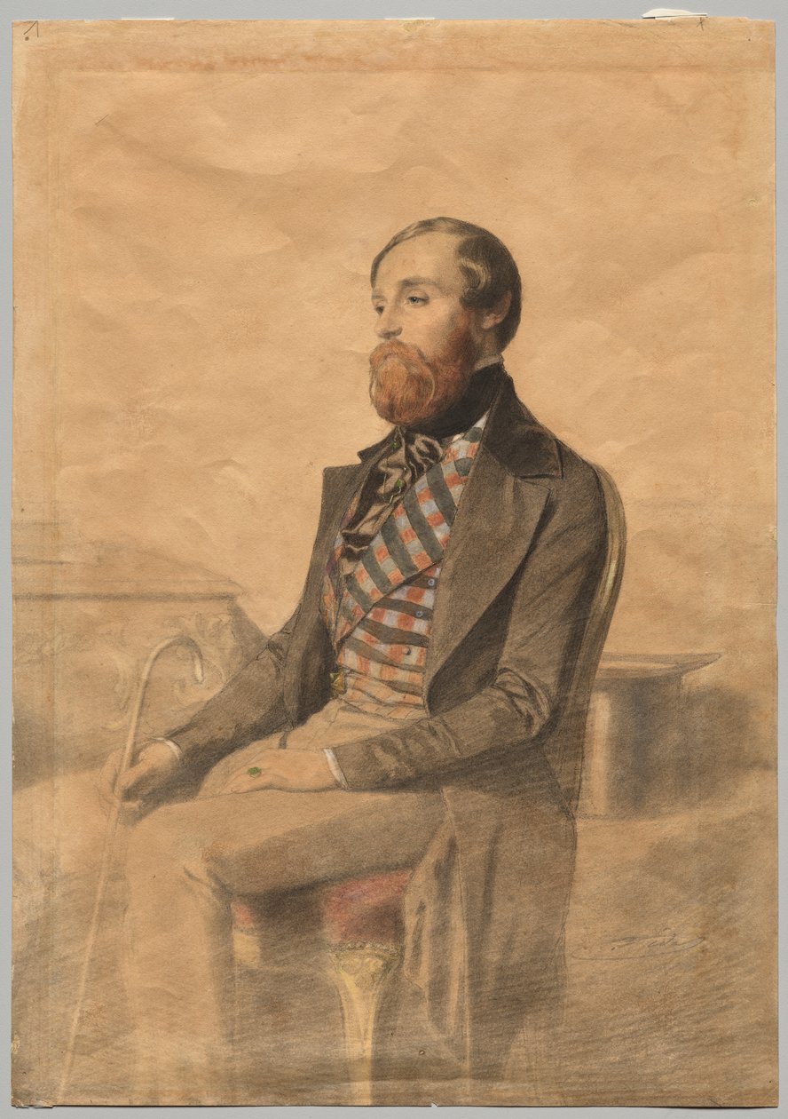 Porträt von Alfred de Musset (1810-1857) von Alexandre Bida