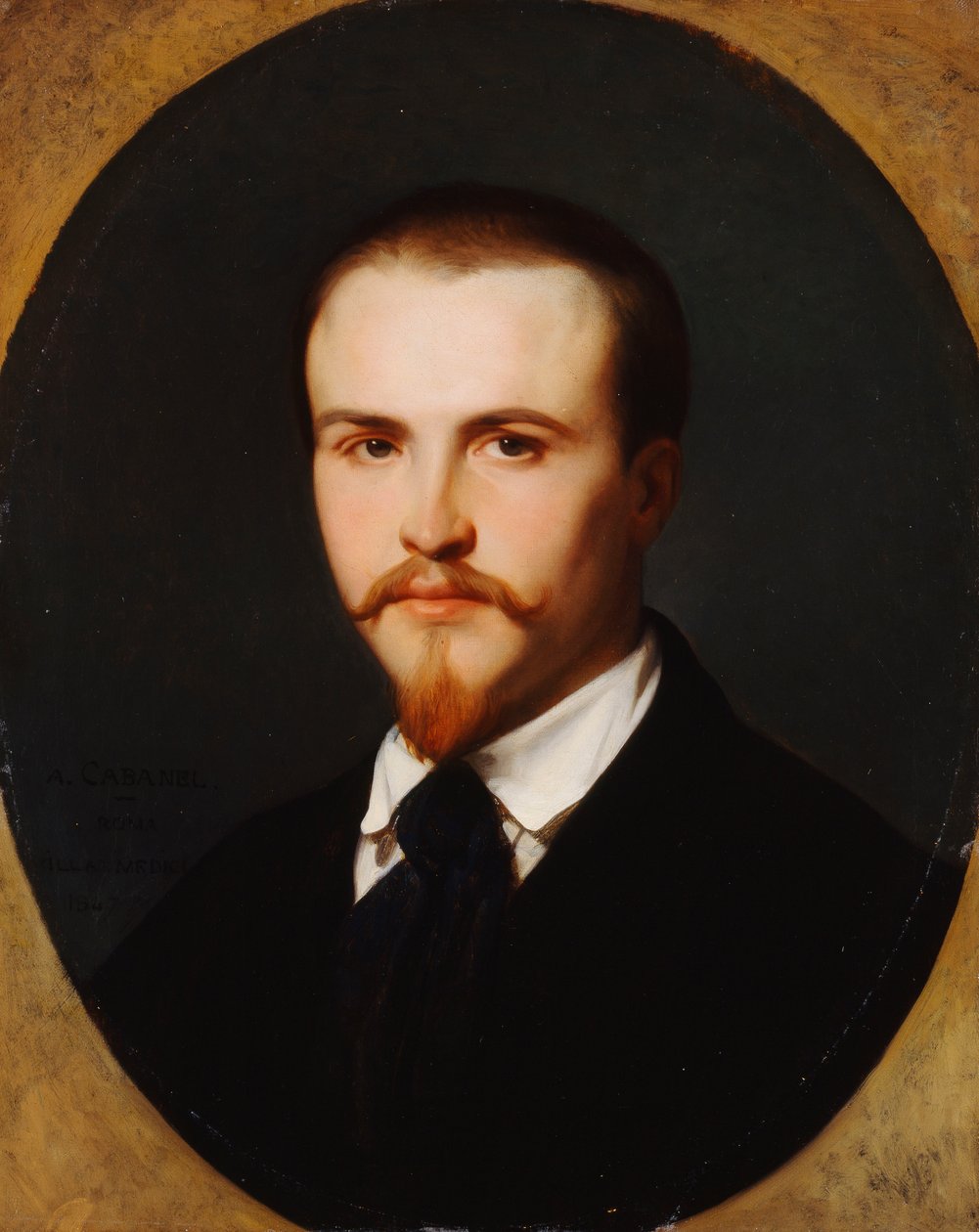 Ein Selbstporträt, Brustlänge, 1847 von Alexandre Cabanel