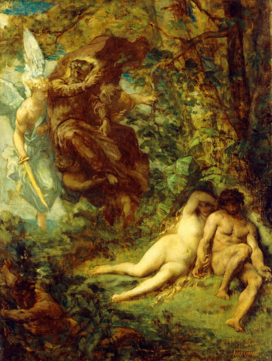 Studie für Paradis Perdu von Alexandre Cabanel