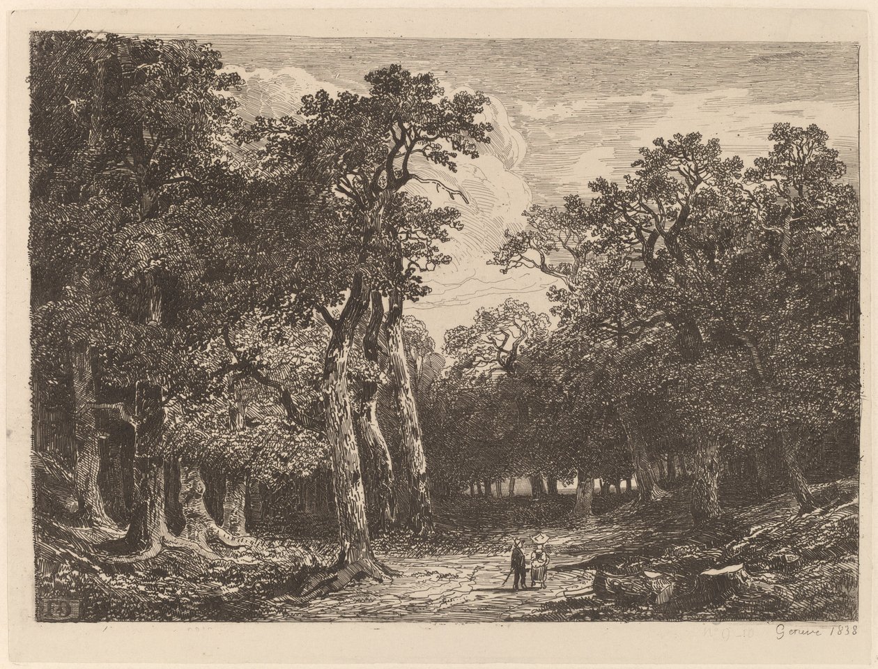 Paar in einer Lichtung von Alexandre Calame