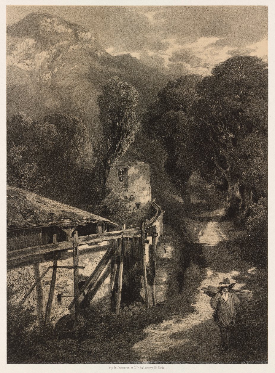Die Simplonstraße, Meillerie, Frankreich von Alexandre Calame