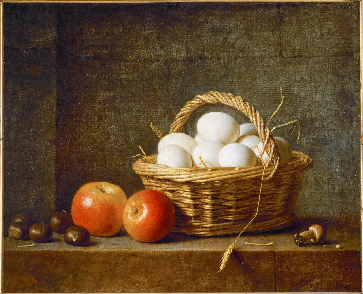 Ein Korb mit Eiern von Alexandre Couder
