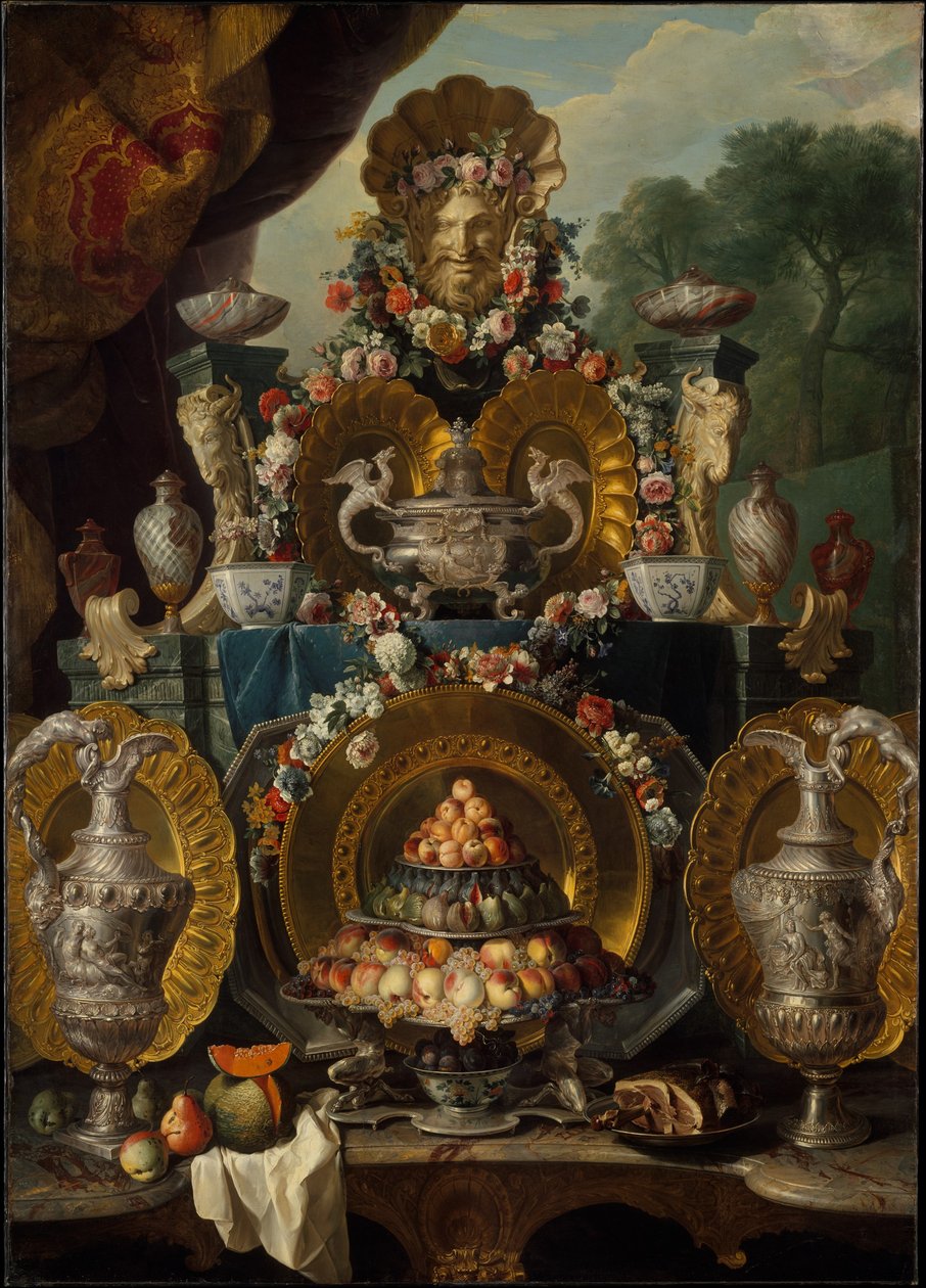 Stillleben mit Silber von Alexandre Francois Desportes