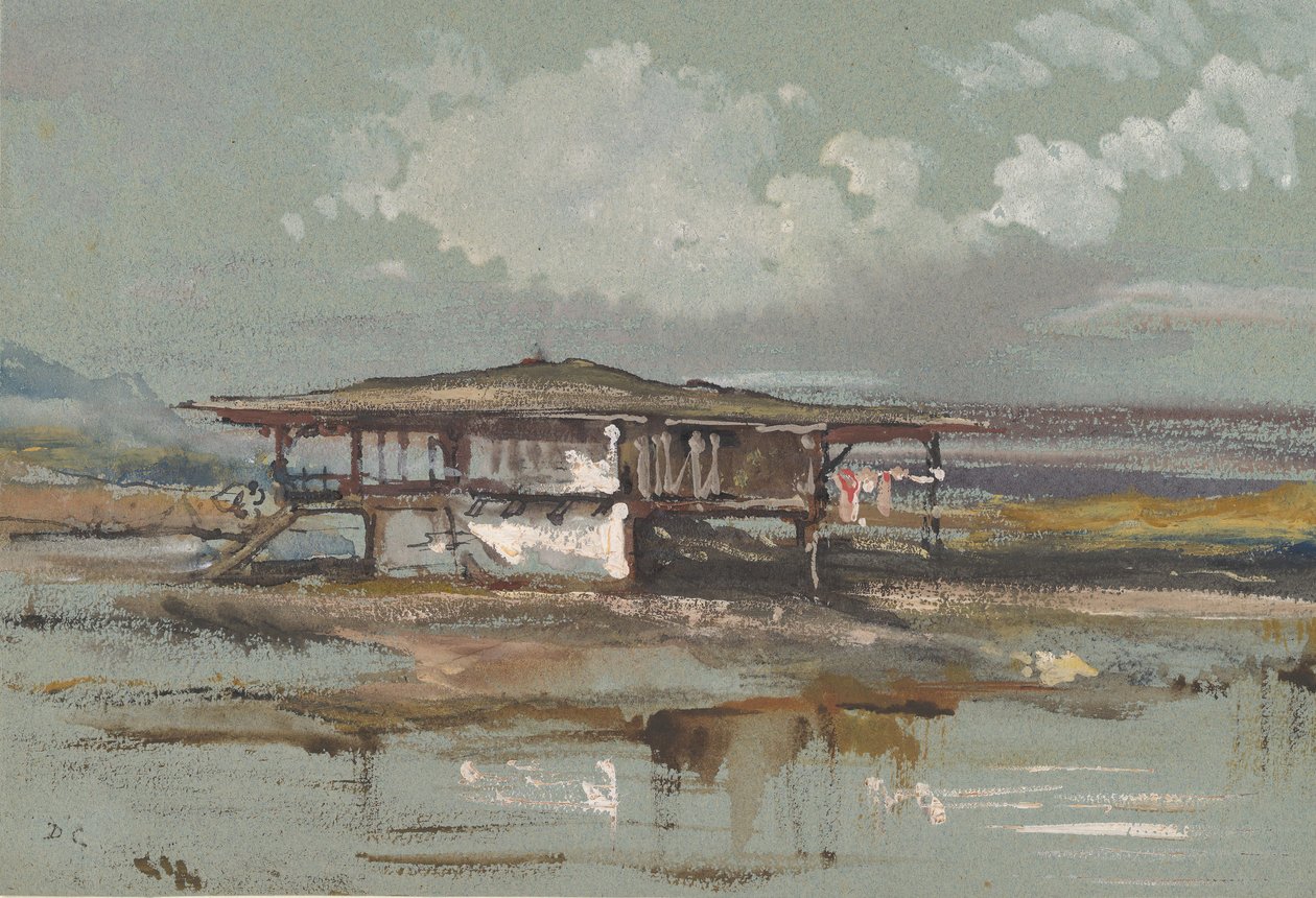 Ein Haus in der Türkei, 1820-60 von Alexandre Gabriel Decamps