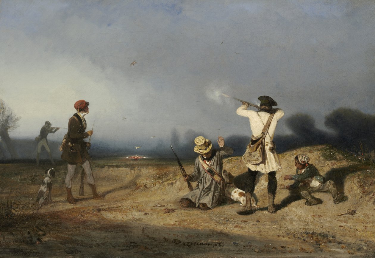 Vogeljagd, 1830 von Alexandre Gabriel Decamps