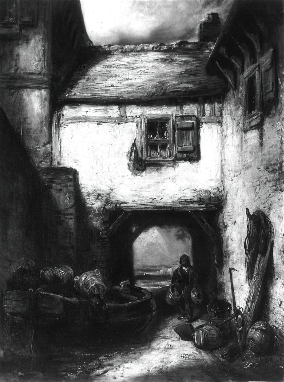 Hof, ca. 1855 von Alexandre Gabriel Decamps