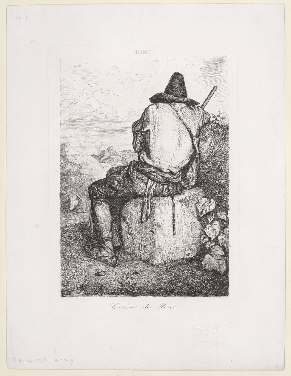 Schweinehirt, 1843 von Alexandre Gabriel Decamps