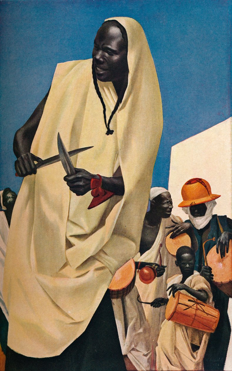 Der Kuli-Kuta-Tanz, Niamey, 1926 von Alexandre Jacovleff