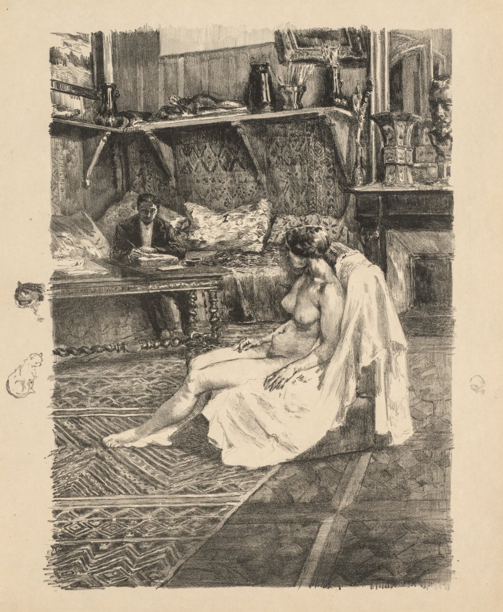 Die Modellsitzung von Alexandre Lunois