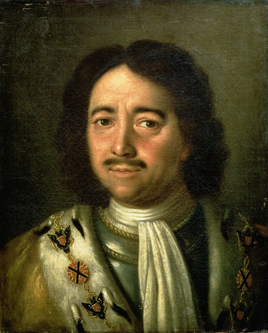 Porträt von Zar Peter I. der Große (1672-1725) 1772 von Alexei Petrovich Antropov