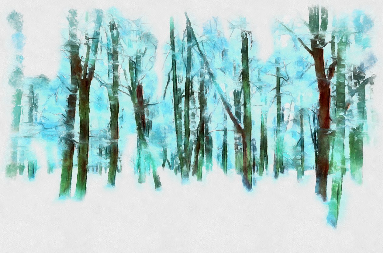 Winter im Wald, 2020 von Alexei Makhov
