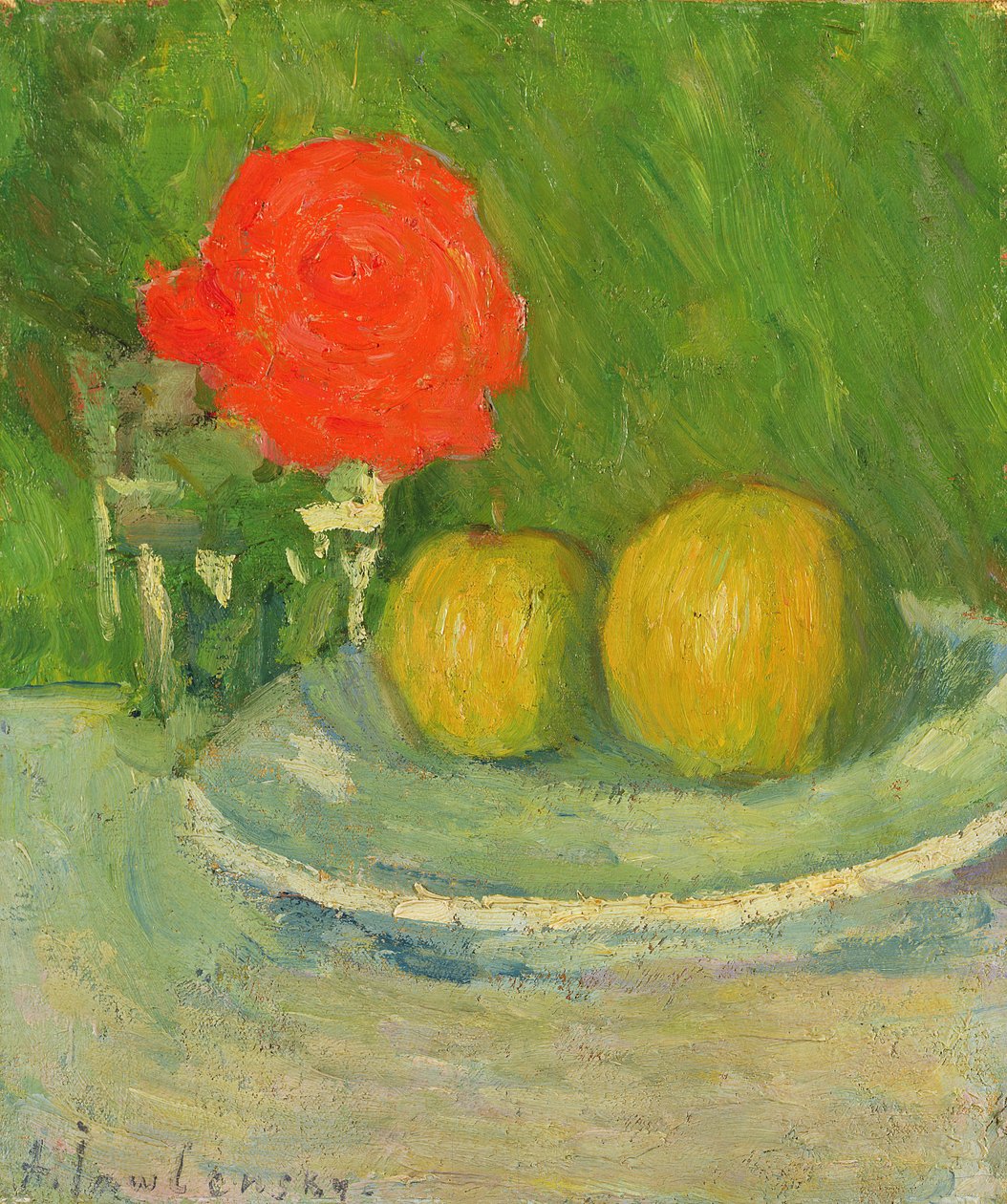 Äpfel und eine Rose, 1905 von Alexej von Jawlensky