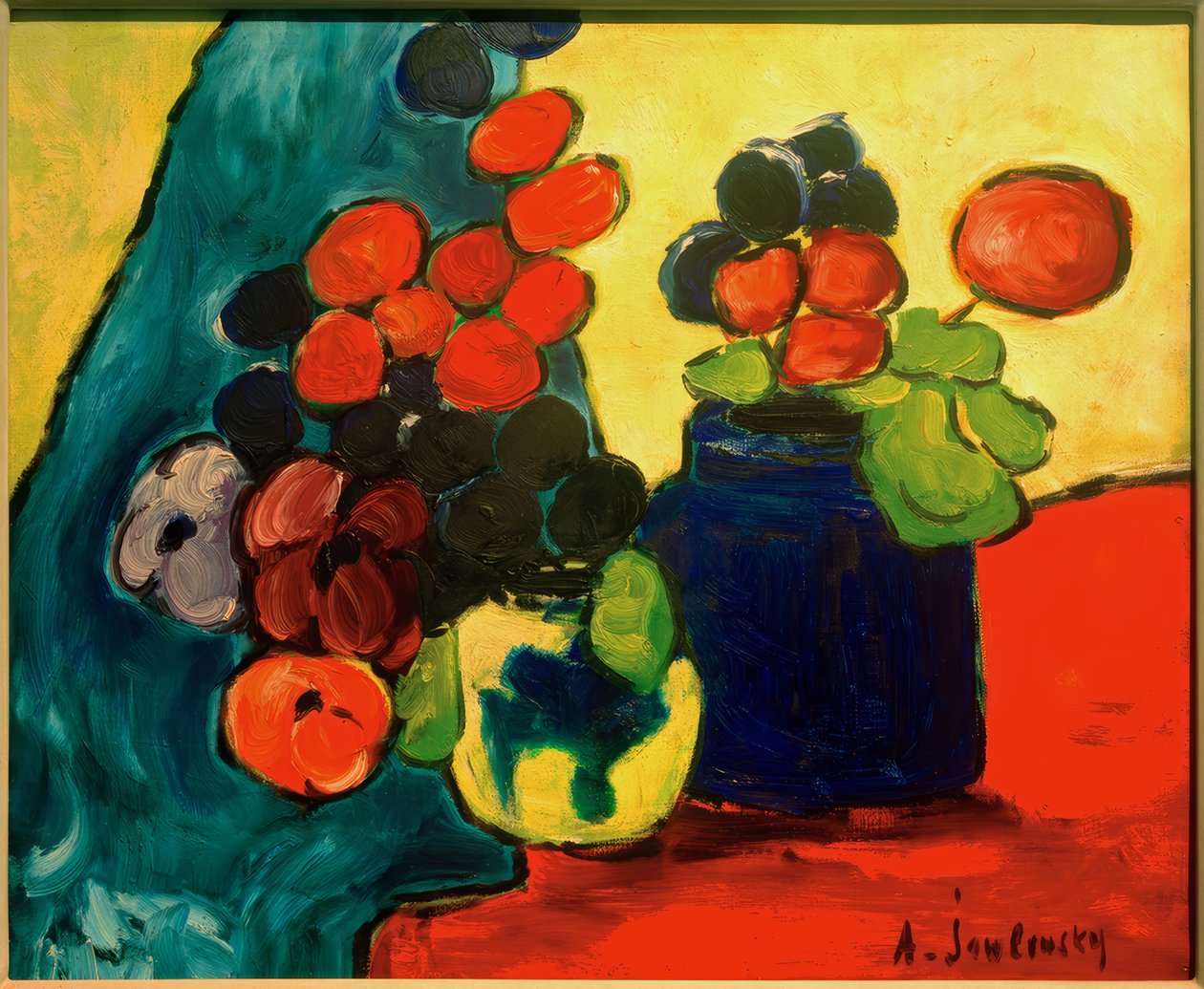 Auf rotem Tuch von Alexej von Jawlensky