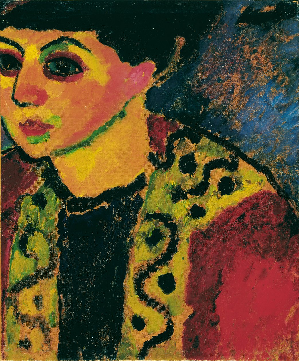Dame vor blauem Grund von Alexej von Jawlensky