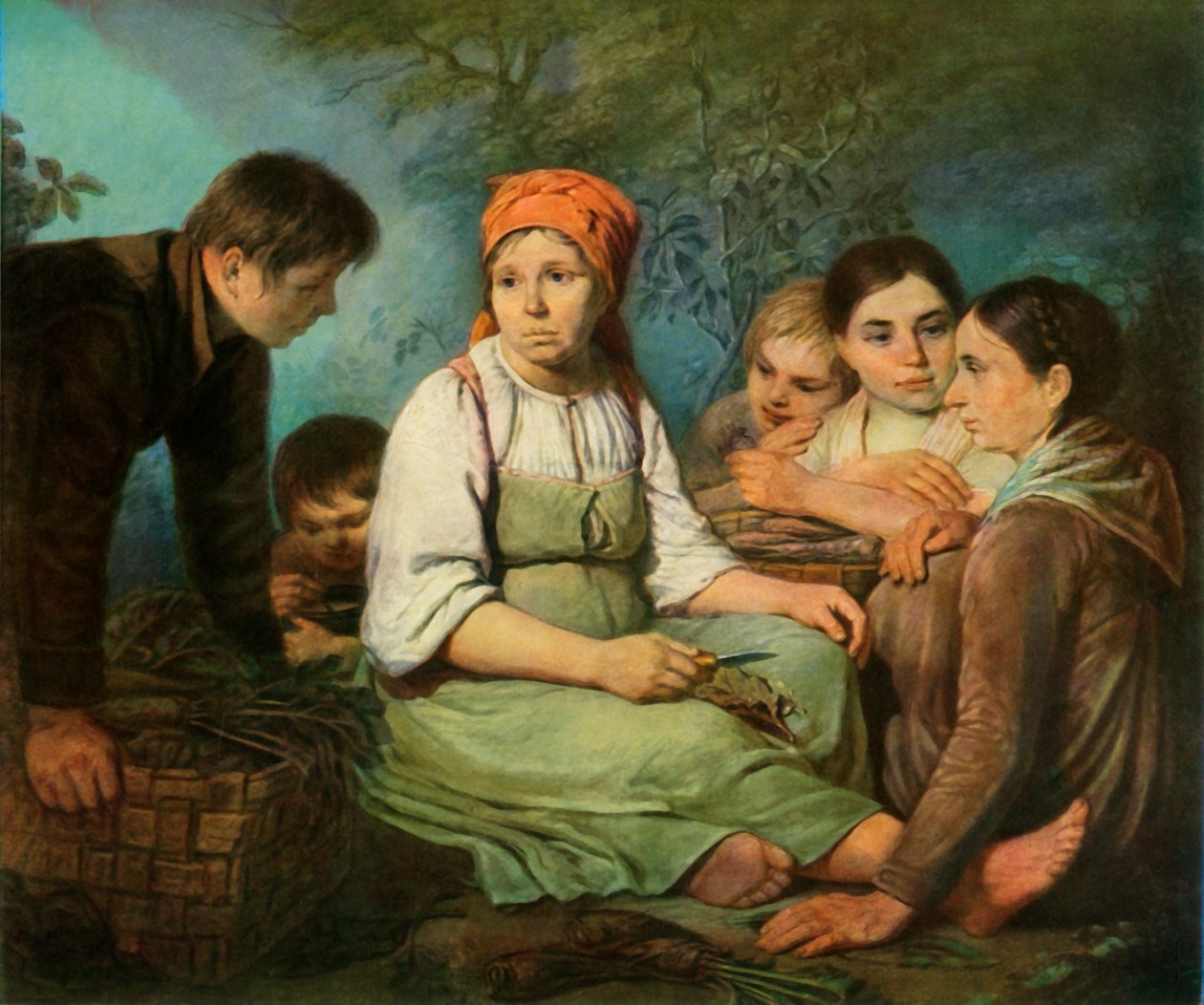 Reinigung der Zuckerrübe, um 1820, 1965 von Alexey Venetsianov