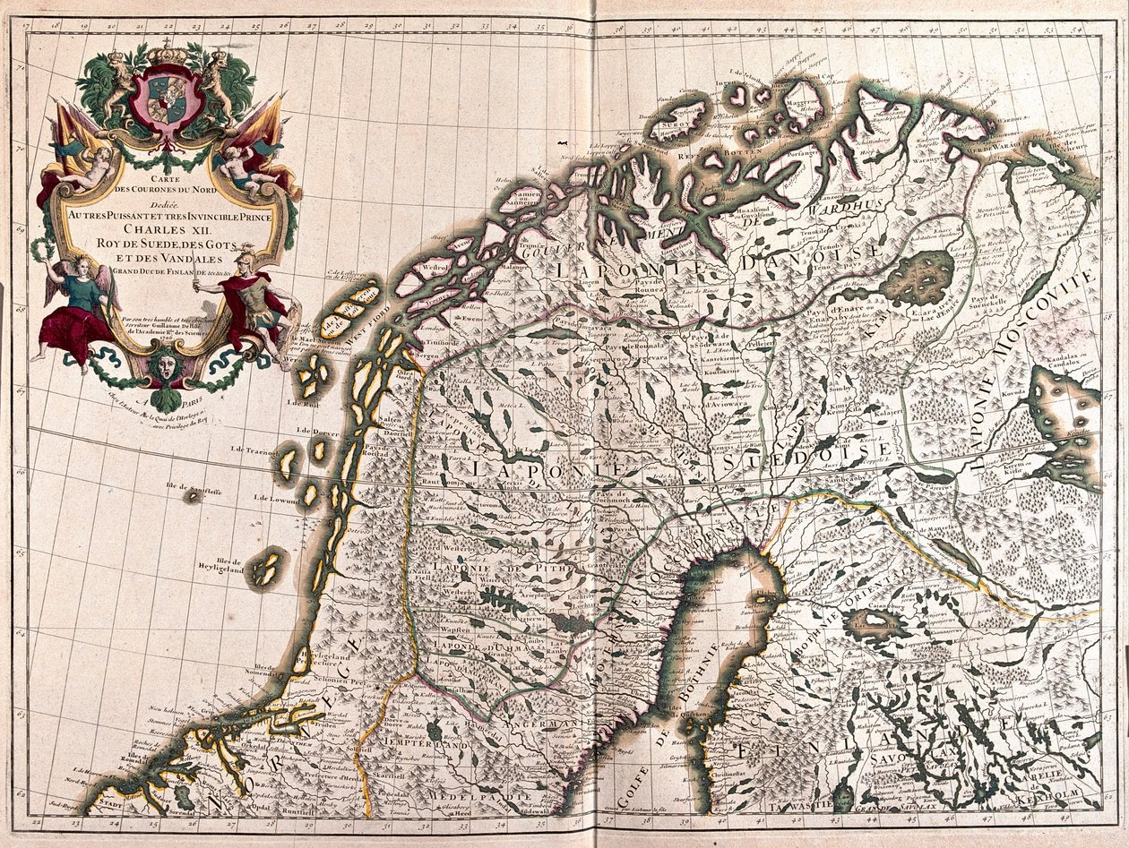 Lappland und Finnland von Alexis Hubert Jaillot