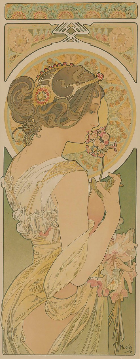 Die Primel, 1899 von Alfons Marie Mucha