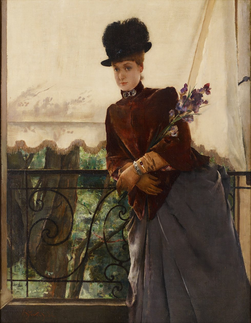Porträt von Mademoiselle Dubois, 1884 von Alfred Emile Stevens