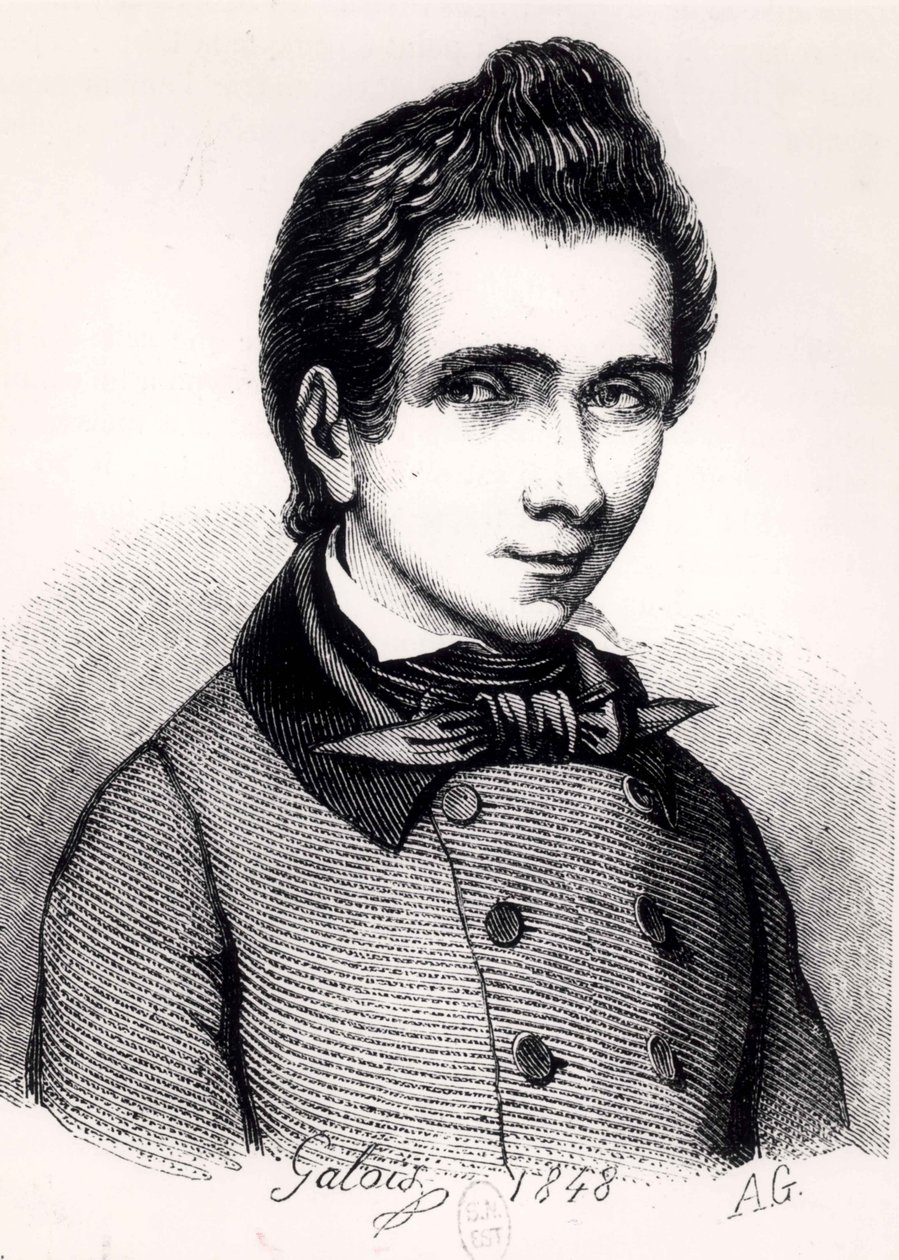 Évariste Galois (1811-32), 1848 von Alfred Galois