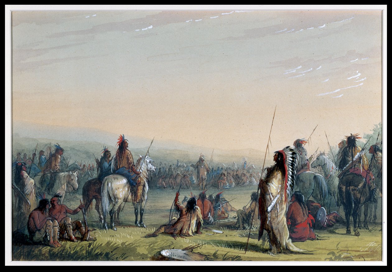 Indischer Rat, 1837 von Alfred Jacob Miller