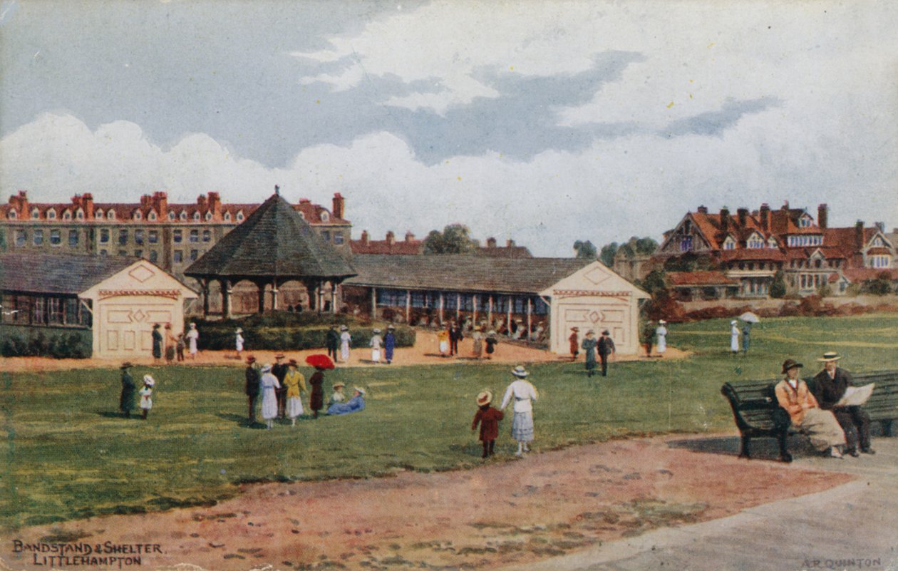 Musikpavillon und Schutzdach, Littlehampton von Alfred Robert Quinton