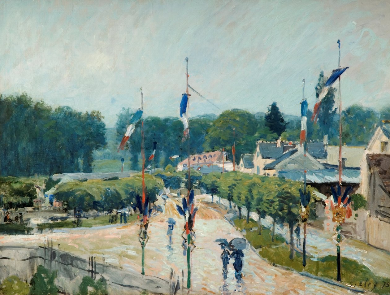 Vierzehnter Juli in Marly-le-Roi, 1875 von Alfred Sisley