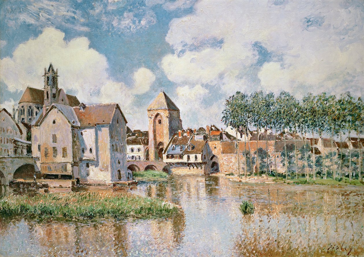 Moret-sur-Loing, das Porte de Bourgogne, 1891 von Alfred Sisley
