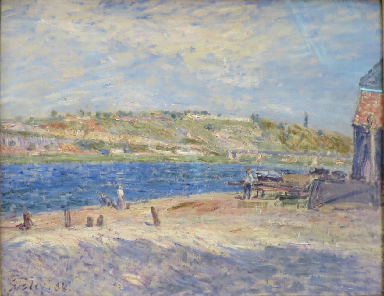 Flussufer bei Saint-Mammès von Alfred Sisley
