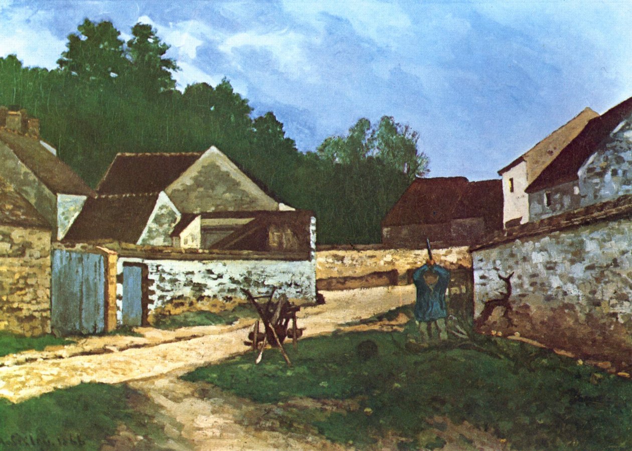 Dorfstraße in Marlotte von Alfred Sisley