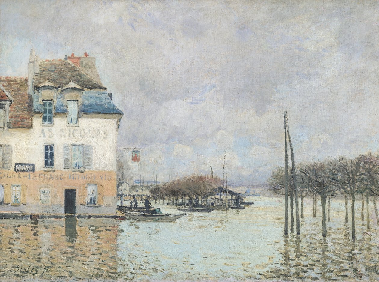 Die Flut in Port-Marly, 1876 von Alfred Sisley