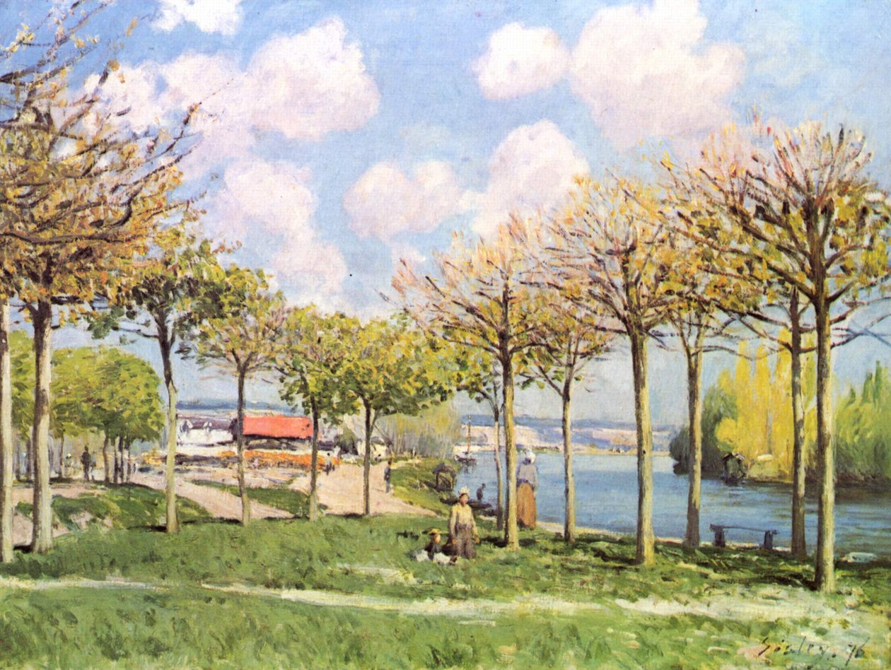 Die Seine in Bougival von Alfred Sisley