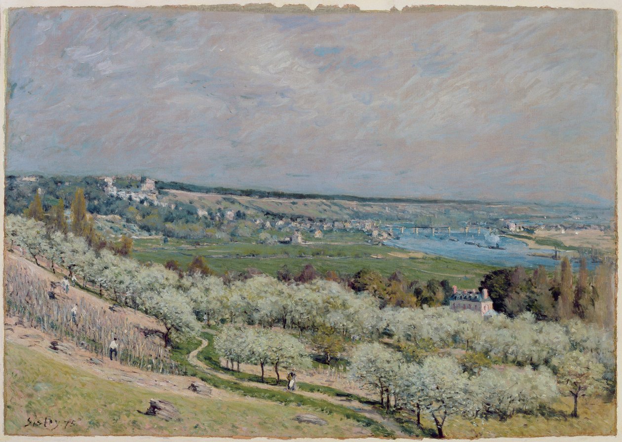 Die Terrasse in Saint-Germain, Frühling, 1875 von Alfred Sisley