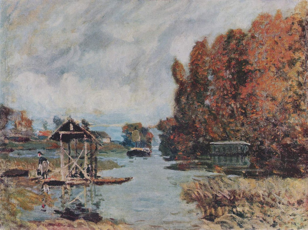 Wäscherinnen von Bougival von Alfred Sisley
