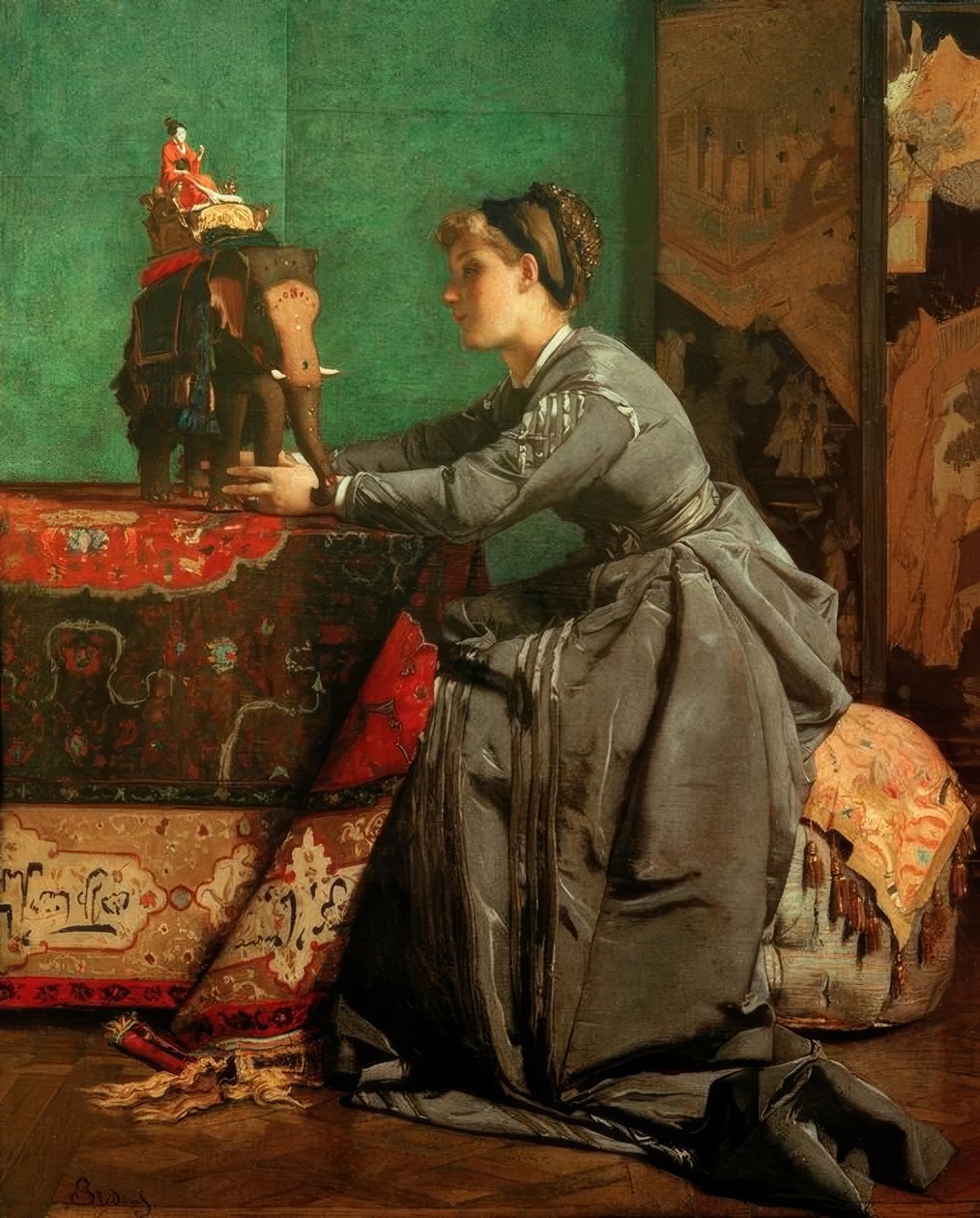 Indien in Paris von Alfred Emile Stevens