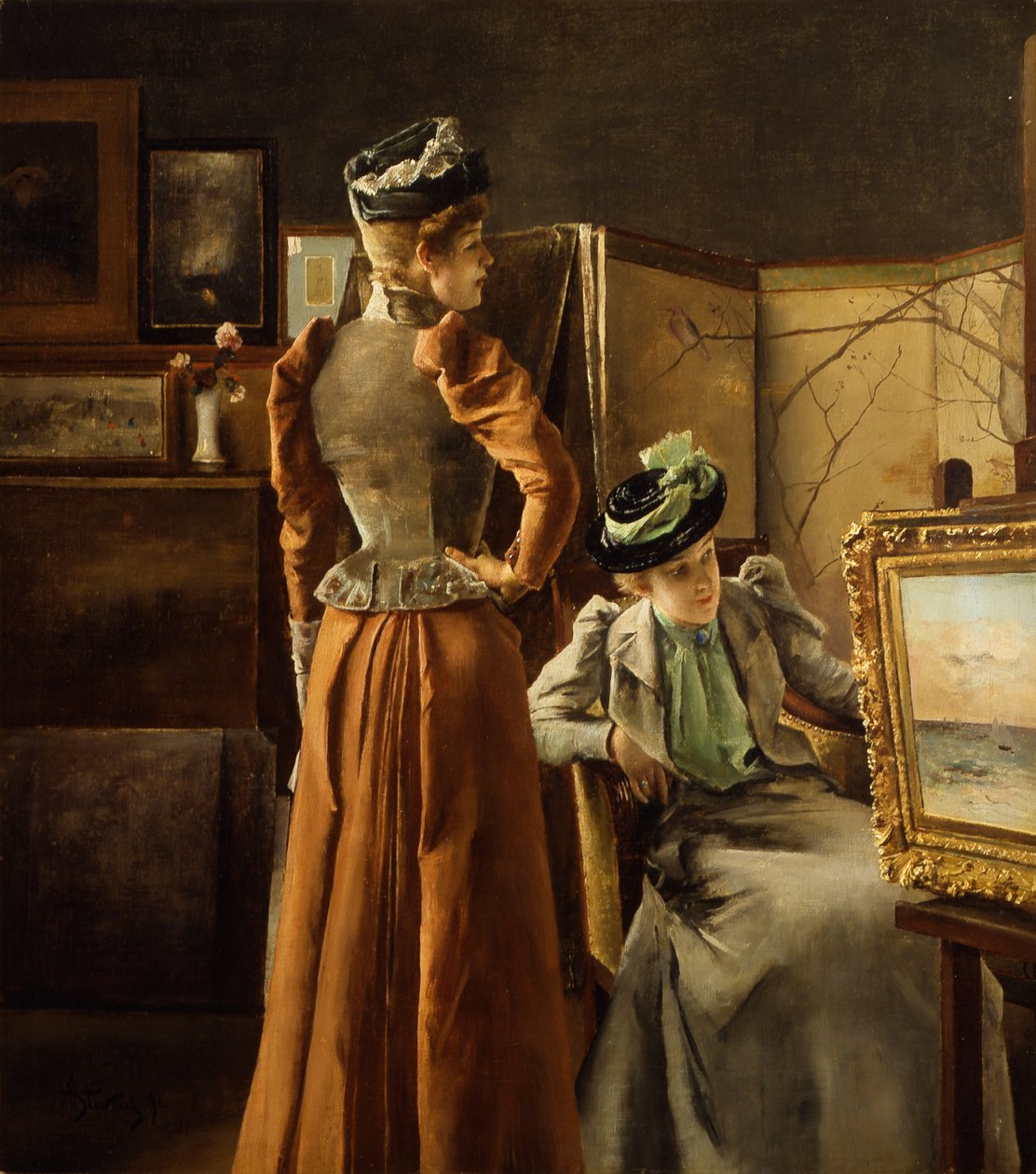 Besuch im Atelier von Alfred Emile Stevens