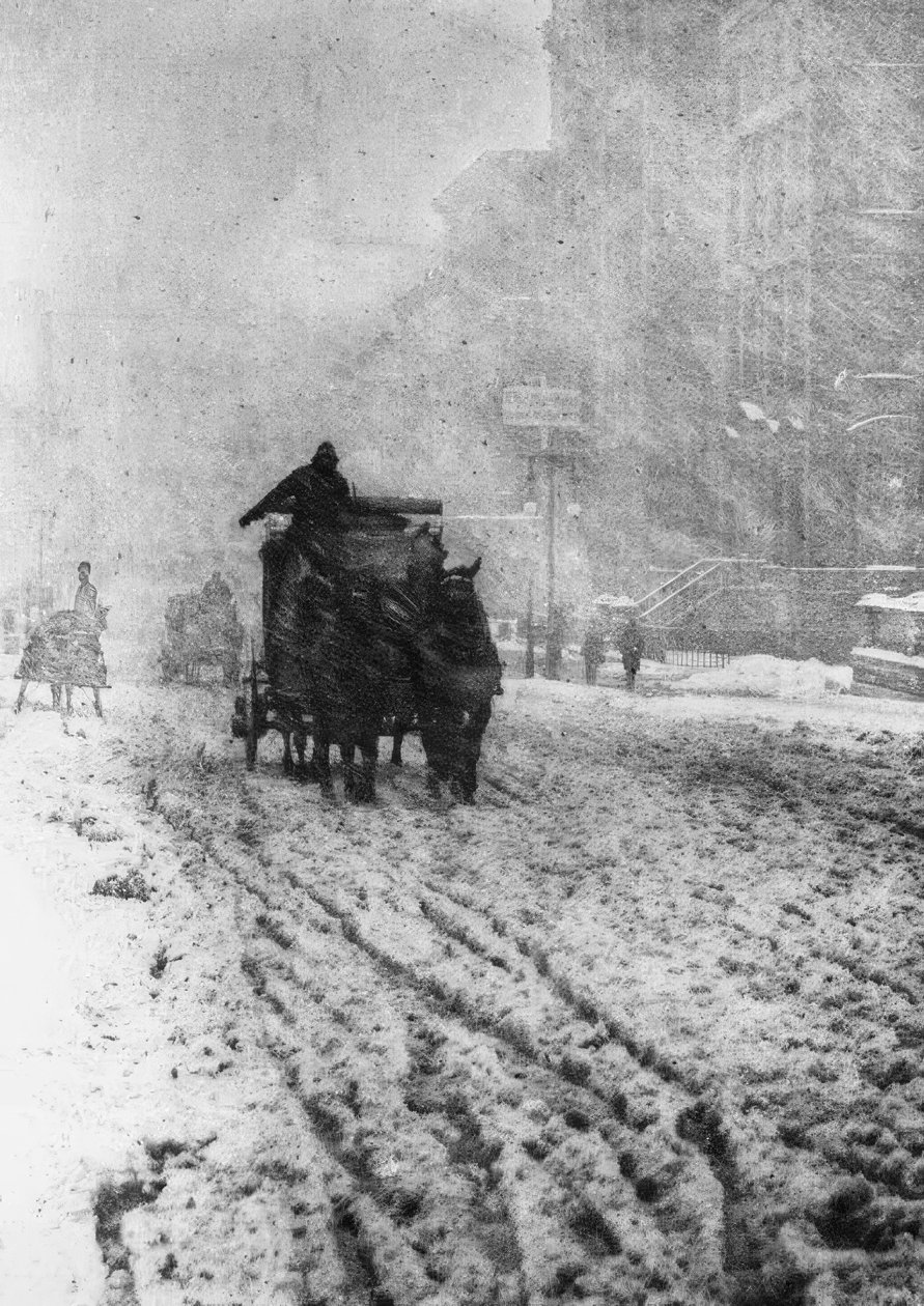 New York, Fifth Avenue / Schneegestöber von Alfred Stieglitz
