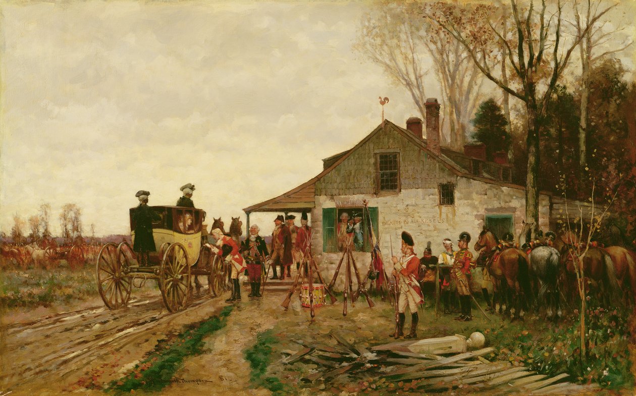 Vorbeiziehen am Außenposten, 1881 von Alfred Wordsworth Thompson