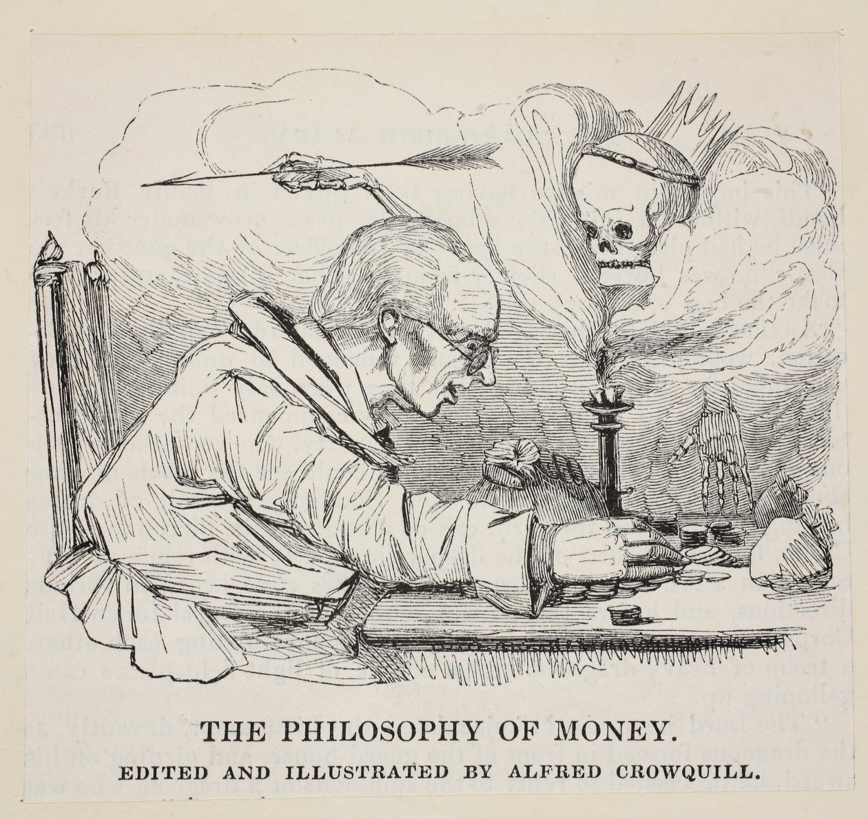 Die Philosophie des Geldes, veröffentlicht ca. 1842 von Alfred Crowquill